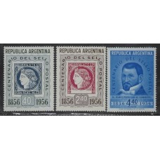 ARGENTINA 1956 GJ 1065/7 SERIE COMPLETA NUEVA MINT